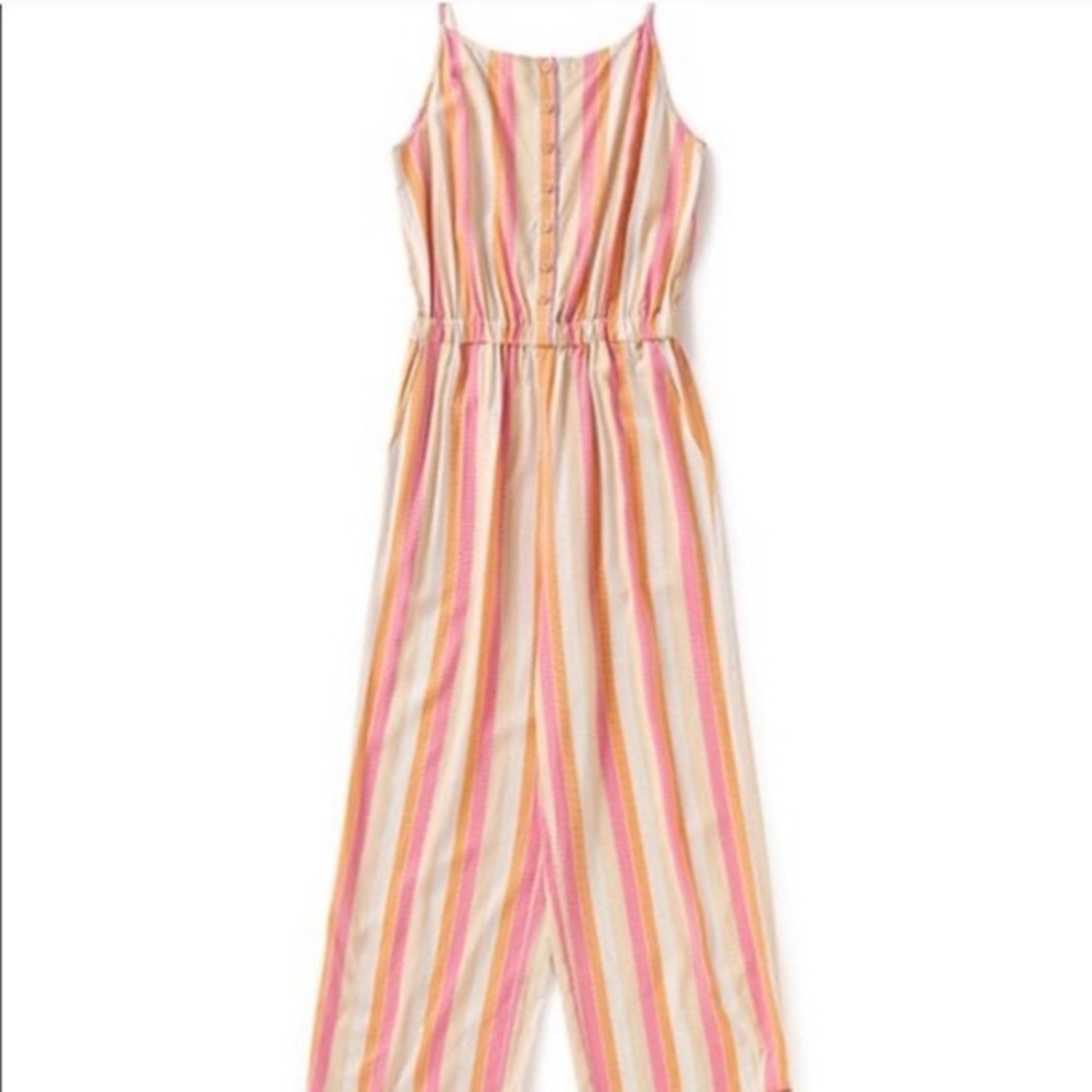 Matilda Jane pink and tan jumpsuit
